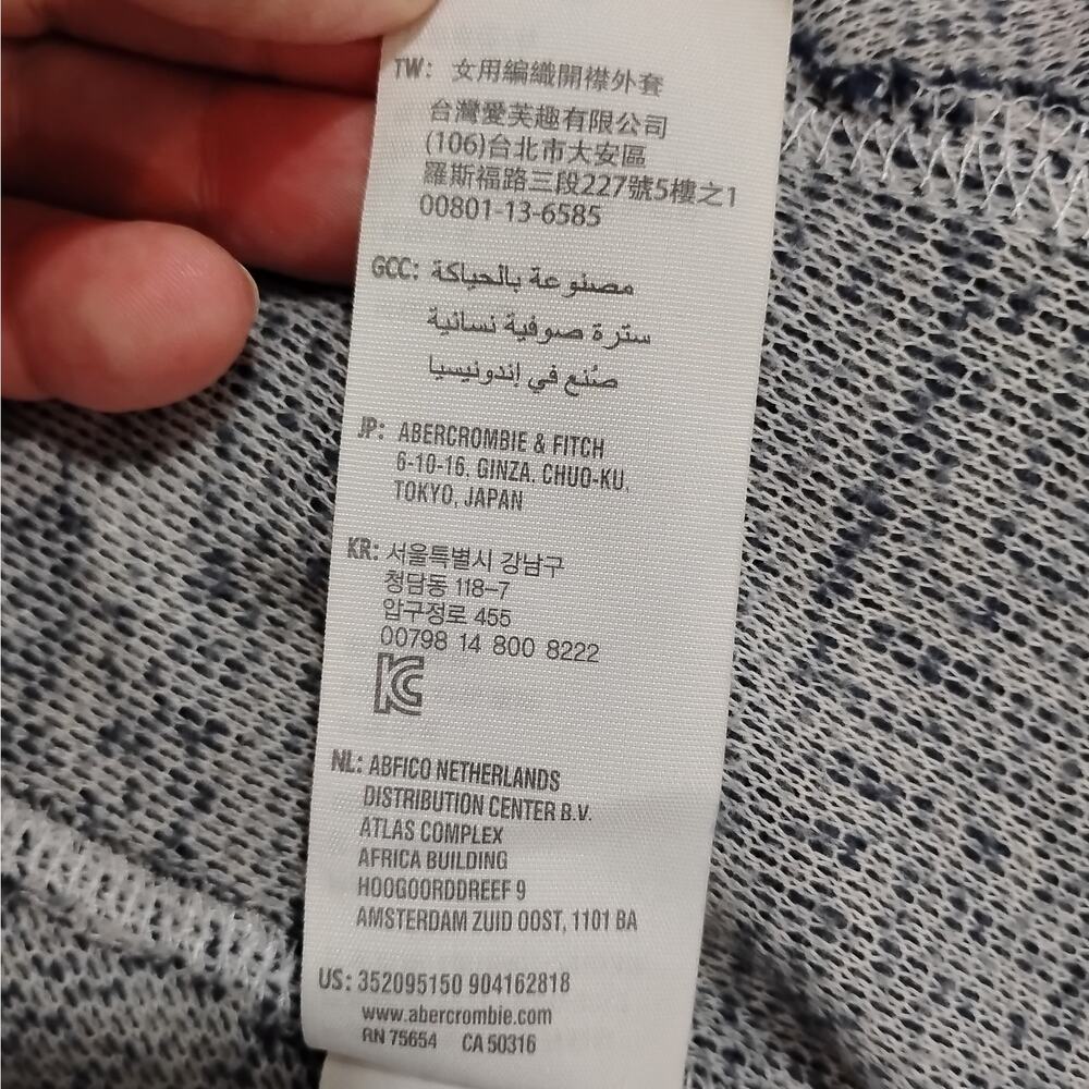 Hollister Women XS Open Front Hooded Cardigan Blue Casual - Picture 6 of 7